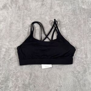 Maxbee Women's Black Criss Cross Back Sports Bra Size M‎ Medium Support NWT